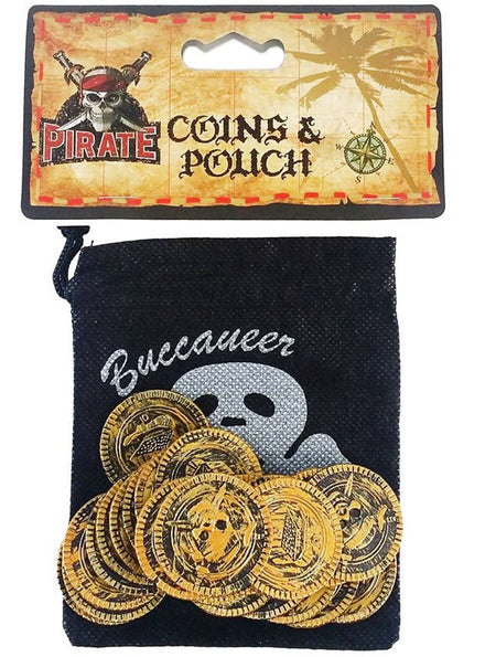 Image of Pirate Coins and Treasure Pouch Costume Accessory