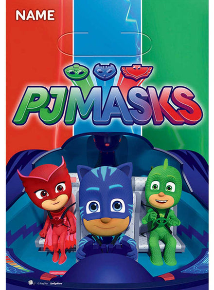 Image Of PJ Masks 8 Pack Plastic Loot Bags