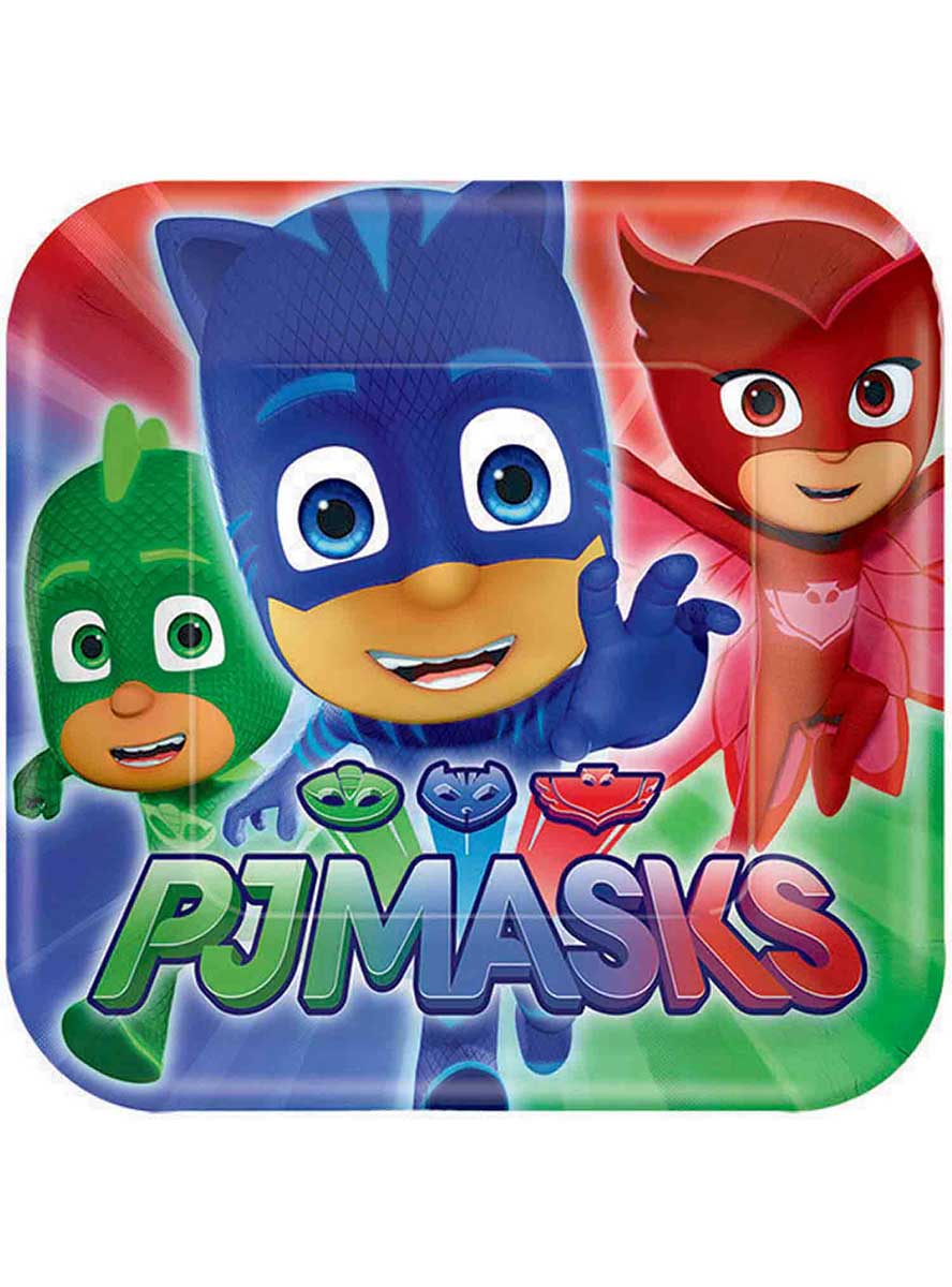 Image Of PJ Masks 8 Pack Small 17cm Paper Plates