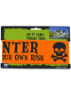 Image of Enter At Own Risk Black and Orange Halloween Decoration Tape - Main Image