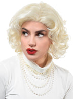 Image of Short Curly Blonde Marilyn Monroe Women's Costume Wig