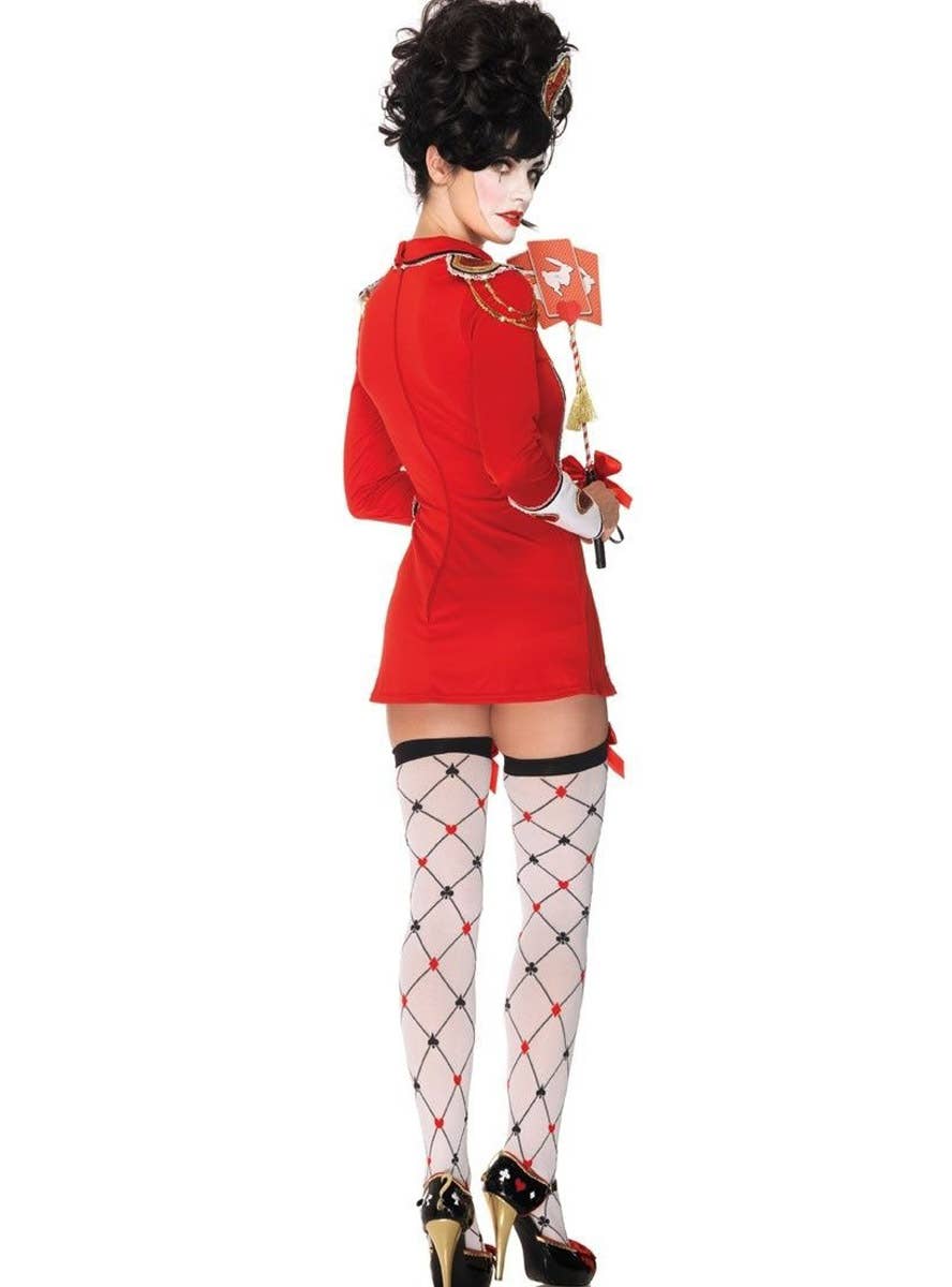 Image of Card Guard Women's Sexy Queen of Hearts Costume - Back View