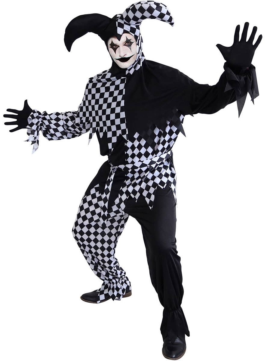 Image of Dark Jester Men's Plus Size Halloween Costume0