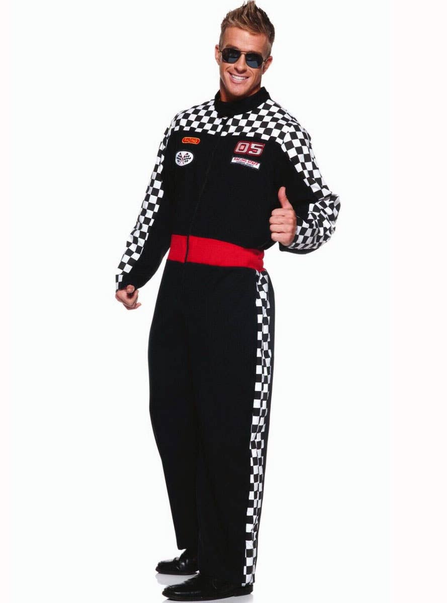 Image of Speed Demon Plus Size Men's Race Car Driver Costume