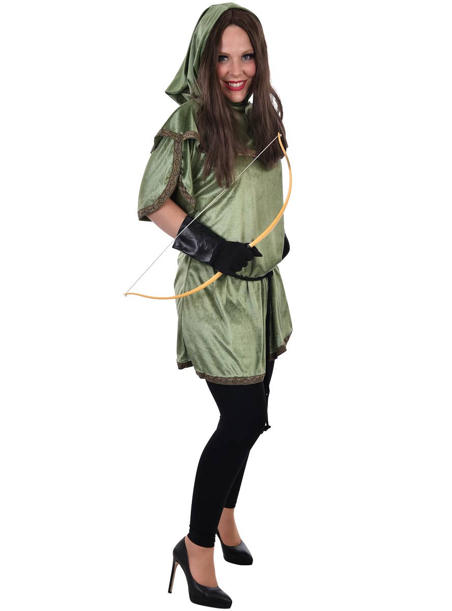 Image of Woodland Archer Unisex Adult's Robin Hood Plus Size Costume - Alternate Image