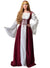 Image of Medieval Crimson Red Women's Plus Size Costume Dress - Front View