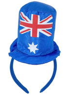 Image of Mini Plush Blue Aussie Top Hat on Headband - Main Image