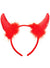 Image of Metallic Red Fluffy Devil Horns Headband