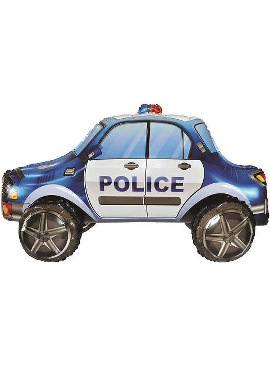 Image of Police Car Large 88cm Long Standing Foil Balloon - Main Image