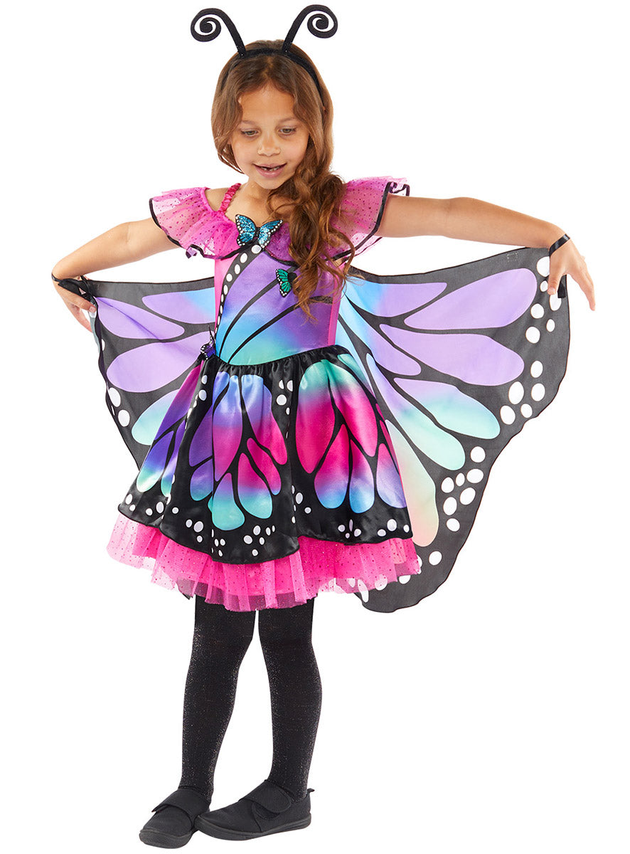 Alternative image of Pretty Pink And Purple Butterfly Girls Costume