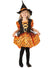 Image of Pumpkin Print Witch Toddler Girls Halloween Costume