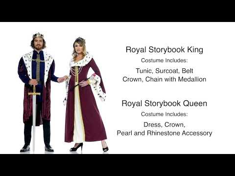 Women's Storybook Queen Royal Fancy Dress Costume Product Video