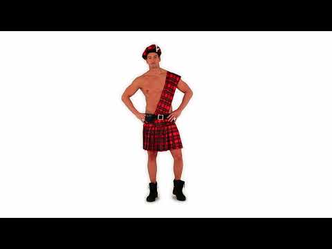 Plus Size Men's Sexy Scottish Man Fancy Dress Costume Product Video