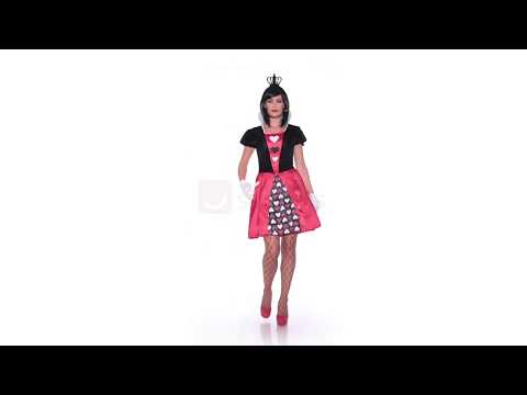 Women's Storybook Carded Queen of Hearts Costume Product Video