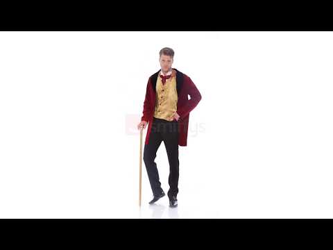 Men's Deluxe Edwardian Gentleman Fancy Dress Costume Product Video