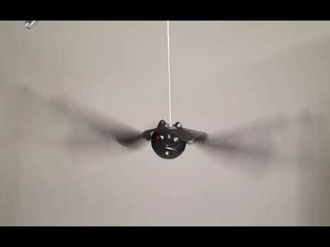 A video showing this animated flying bat Halloween decoration in action.