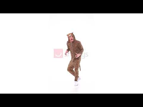Women's Tiger Animal Onesie Jumpsuit Costume Product Video