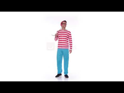 Men's Where's Wally Officially Licensed Costume Video
