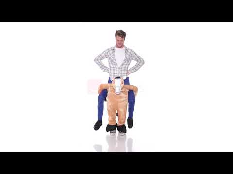 Piggyback Horse Adult Men's Novelty Fancy Dress Costume Product Video