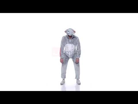 Adult's Elephant Onesie Fancy Dress Costume Product Video 