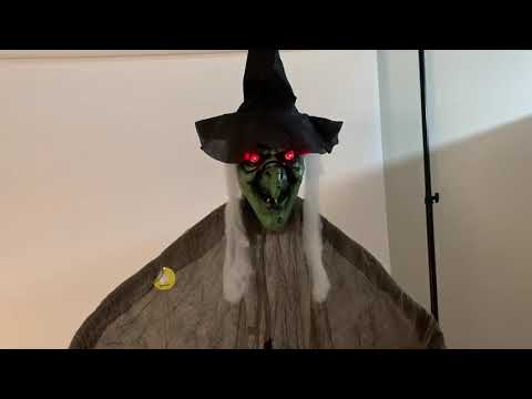 Green Hanging Witch Halloween Decoration Product Video