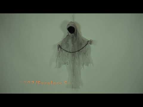 A video showing this animated faceless spectre Halloween decoration in action.