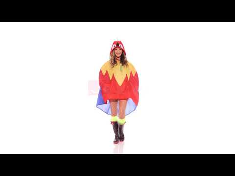 Parrot Women's Party Animal Costume Poncho Product Video