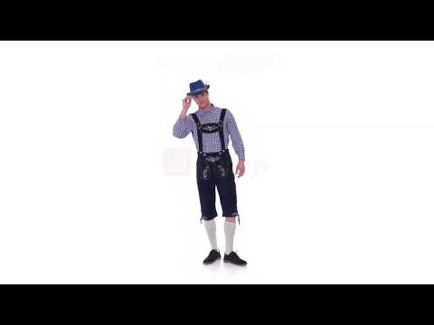 Traditional Men's Rutger Bavarian Lederhosen Oktoberfest Costume Product Video