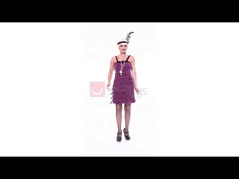 Burgundy Women's 1920s Flapper Dress Up Costume Product Video