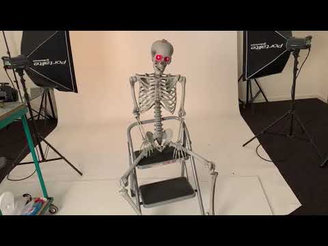 Life Size Skeleton Prop with Light Up Eyes Product Video