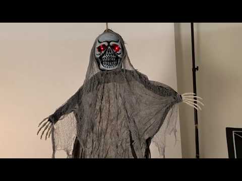 Skeleton Hanging Halloween Prop with Lights and Sound Product Video