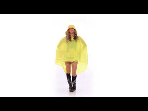  Men's Yellow Duck Costume Poncho Product Video