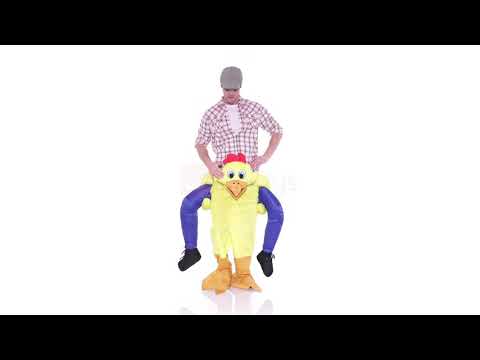 Adult's Chicken Ride On Piggyback Men's Costume Product Video