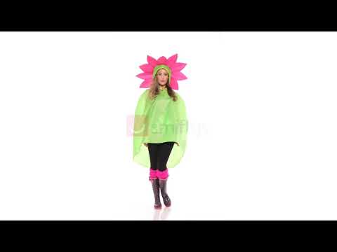 Adult's Flower Novelty Party Poncho Costume Accessory Product Video