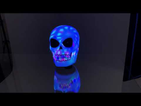 Flashing Light Skull Halloween Prop Product Video