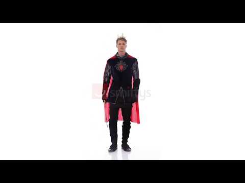 Men's Deluxe Medieval King Arthur Fancy Dress Costume Product Video