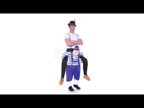 Funny Men's Bavarian Piggyback Oktoberfest Costume Product Video