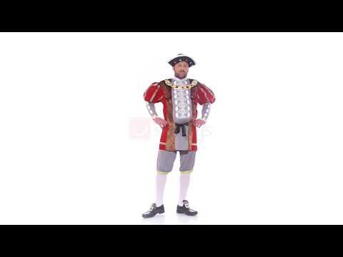 Men's King Henry VIII Tudor Deluxe Fancy Dress Costume Product Video