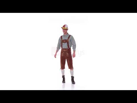 Traditional Deluxe Hanz Mens Oktoberfest Lederhosen Men's Costume Product Video