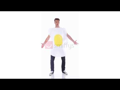 Fried Egg Men's Novelty Fancy Dress Costume Product Video