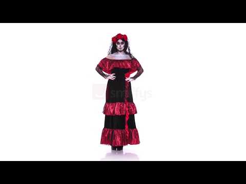 Day Of The Dead Bride Women's Sugar Skull Costume Product Video