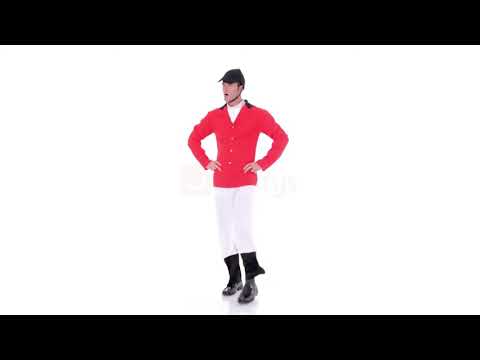 Men's Red Horse Back Rider Fancy Dress Costume Product Video