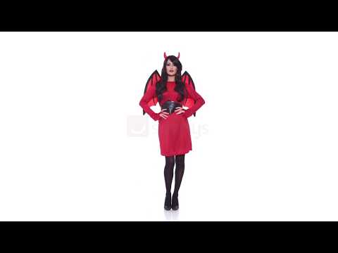 Women's Hellfire Red Devil Haloween Costume Product Video