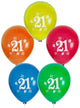 Image of 21 Rainbow Coloured 10 Pack 30cm Latex Balloons