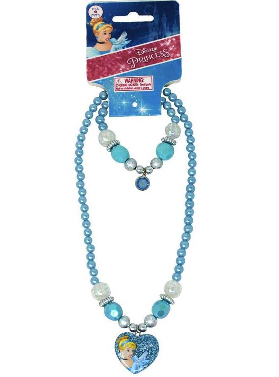 Image of Princess Cinderella Girls Beaded Bracelet and Necklace Set