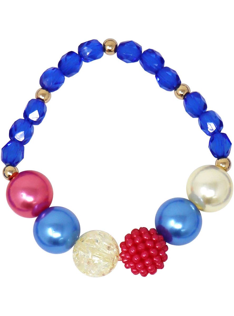 Image of Princess Snow White Girls Beaded Bracelet and Necklace Set - Bracelet Image