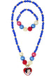 Image of Princess Snow White Girls Beaded Bracelet and Necklace Set - Main Image