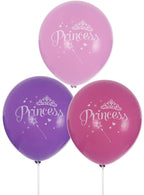 Image of Princess Printed 10 Pack 30cm Pink And Purple Latex Balloons
