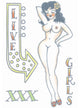 Tinsley Transfers Pin Up 1950's Girl Temporary Tattoo - Alternative Image