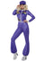 1970's Womens Purple Hippie Dancing Queen Costume Jumpsuit - Main Image